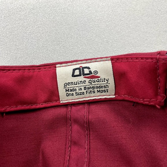 Vintage Red Snapback Hat Adult Outdoor Cap OC Blank Basic Custom Twill Cotton - Picture 6 of 7